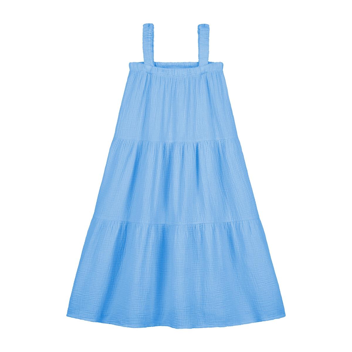 Blue cotton muslin dress