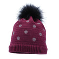 Cappello Berretto Pom Pom Foderato Pile Bordeaux | Maximo