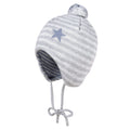 Cappello Baby con Paraorecchie Foderato Grigio Rigato | Maximo