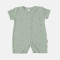 Summer romper in Laurel aqua pima cotton
