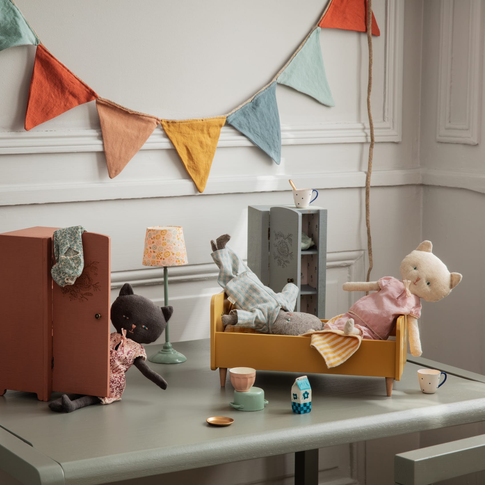 Maileg | Letto in legno, mini - Rosa