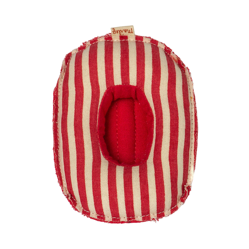 Maileg | Mini Gommone Righe, Rubber Boat Small Mouse Red Stripe