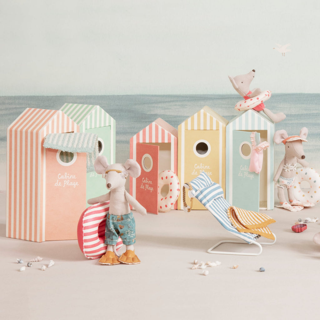 Maileg | Mini Gommone Righe, Rubber Boat Small Mouse Red Stripe