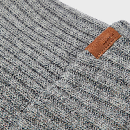 Berretto in maglia a coste grigio per bambini | 1 - 7 anni Name It