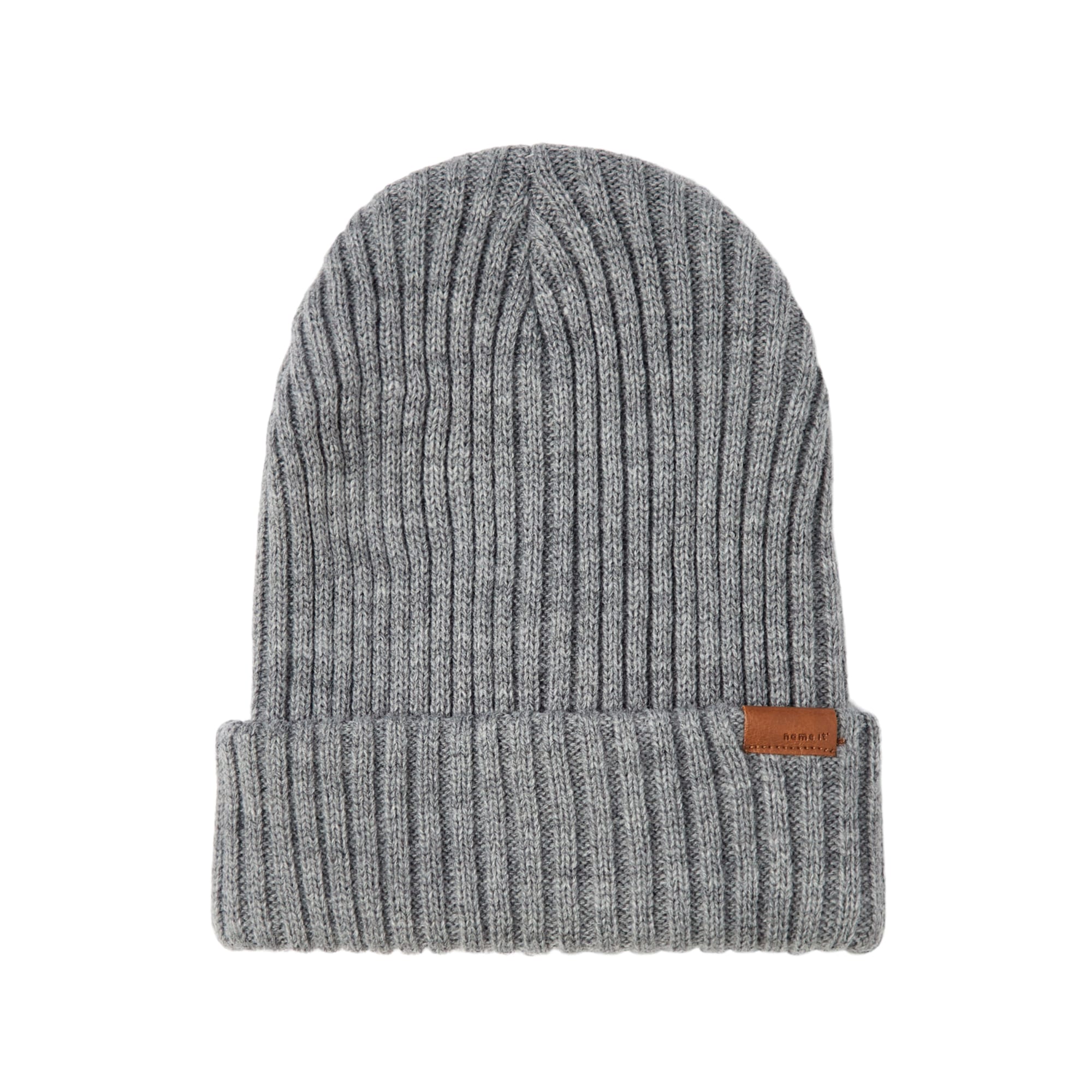 Berretto in maglia a coste grigio per bambini | 1 - 7 anni Name It