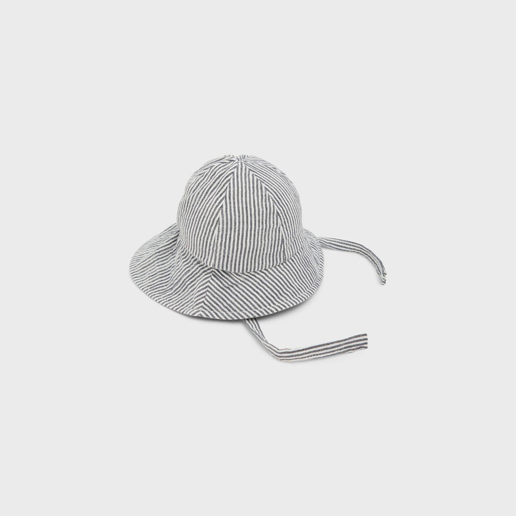 Cappello da Sole Bebè Cotone Bio Rigato Dark Sapphire Blu | Name It