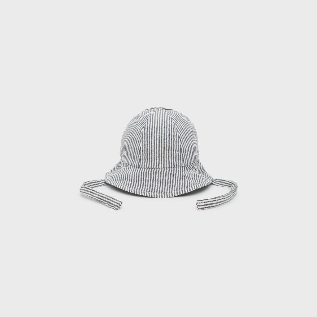 Cappello da Sole Bebè Cotone Bio Rigato Dark Sapphire Blu | Name It