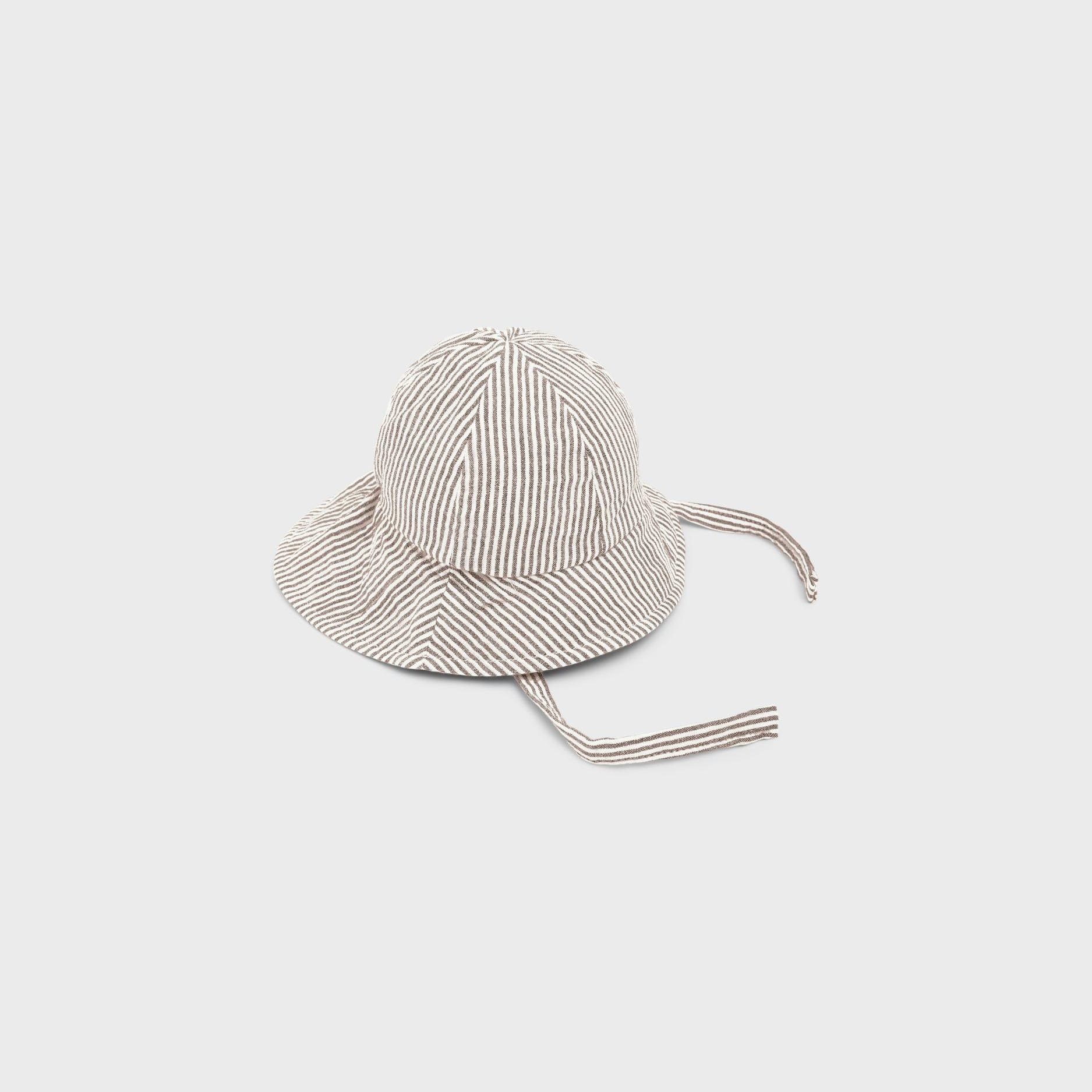Cappello da Sole Bebè Cotone Bio Rigato Brown Lentil | Name It