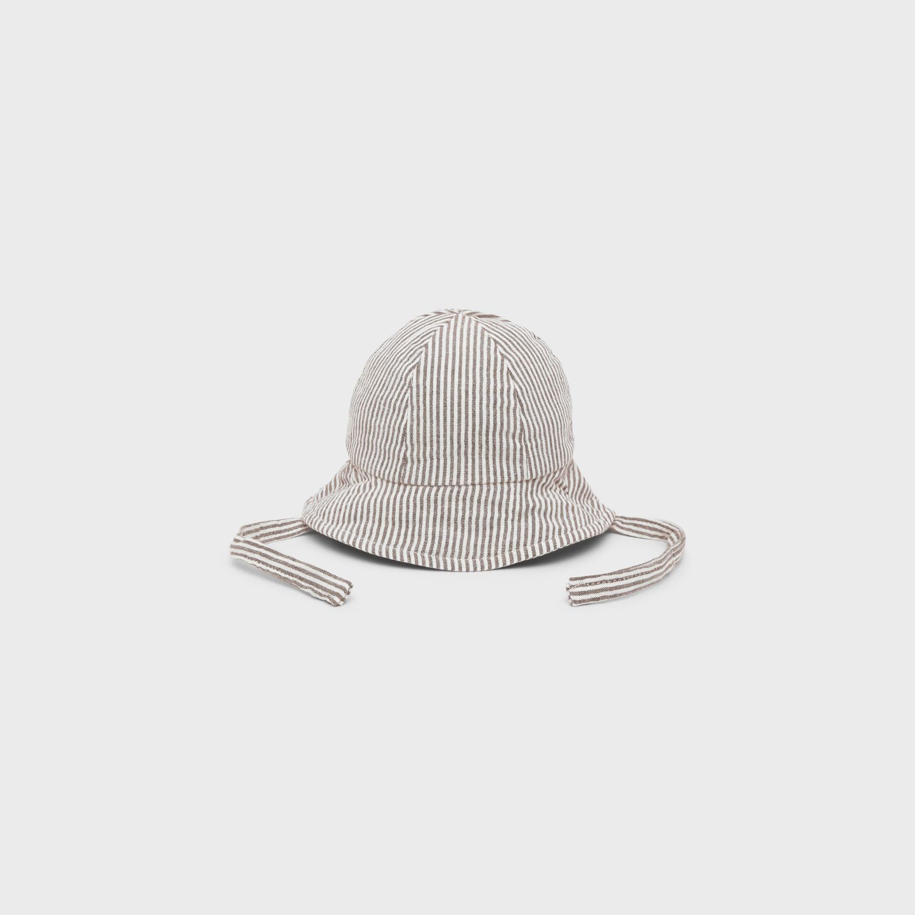 Cappello da Sole Bebè Cotone Bio Rigato Brown Lentil | Name It