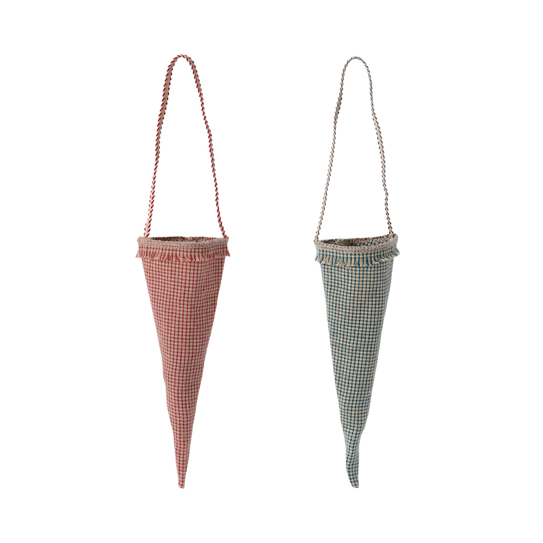 Christmas ornament in fabric, Cornet