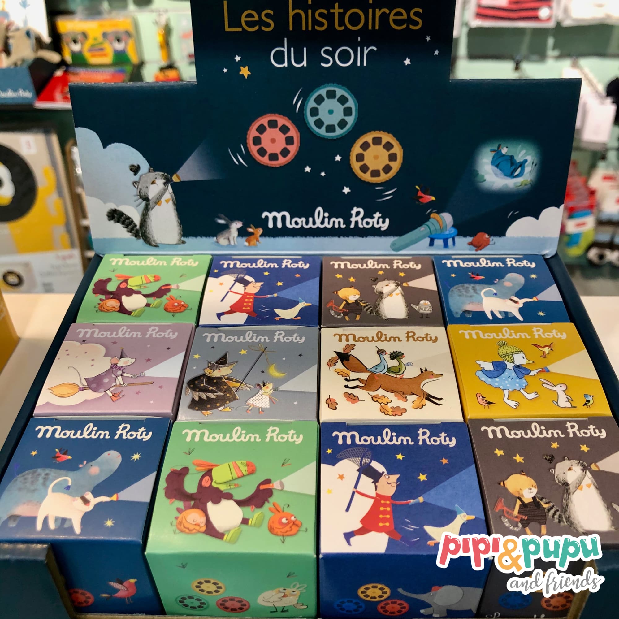 Moulin Roty | Scatola 3 dischi per lampada storie della buonanotte