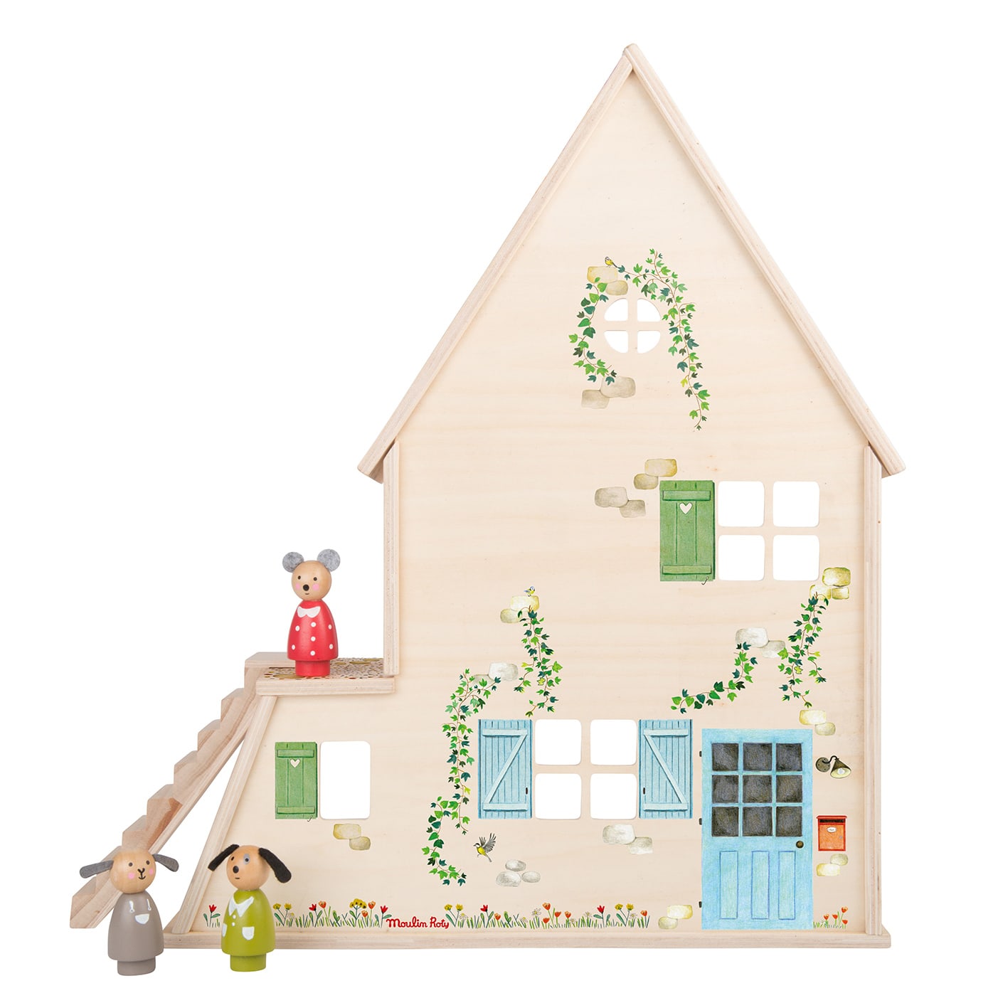 Casa grande in legno con mobili La Grande Famille | Moulin Roty 632420