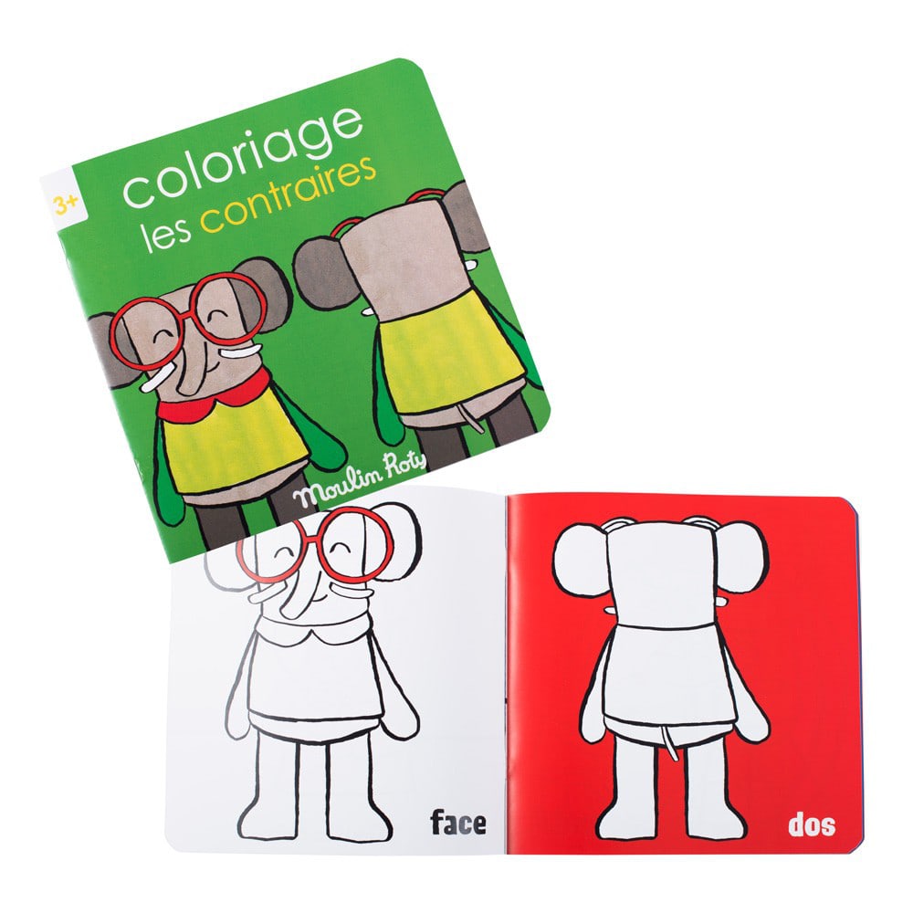 Quaderno Educativo da Colorare Bambini "Contrari" | Moulin Roty 661602