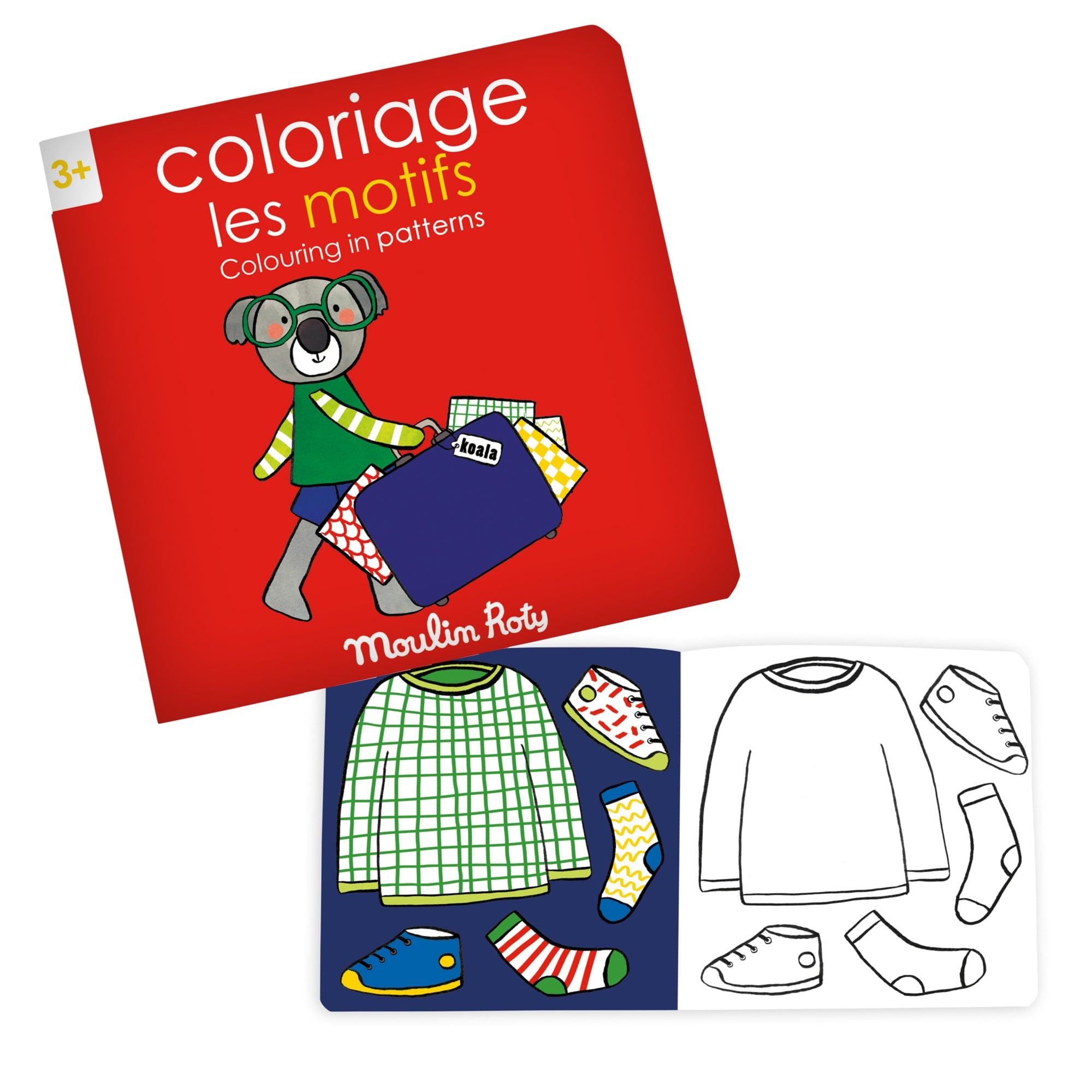 Moulin Roty | Quaderno Educativo da Colorare "Motivi" Les Popipop