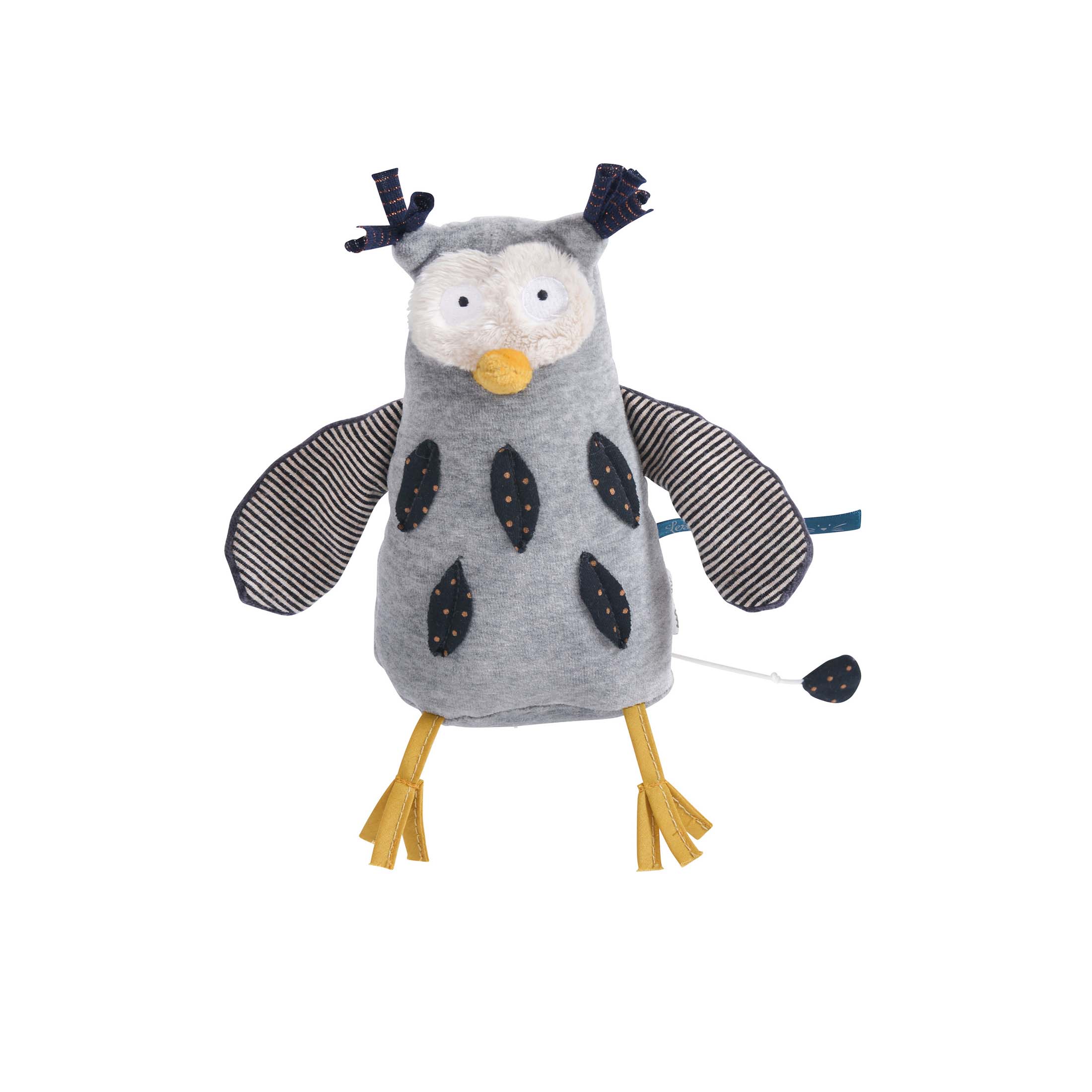 Moulin Roty | Peluche Musicale Carillon Monsieur Hibou, Les Moustaches