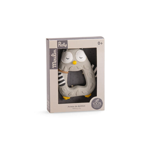 Moulin Roty | Anello di Dentizione Gufo Gomma Naturale 666374