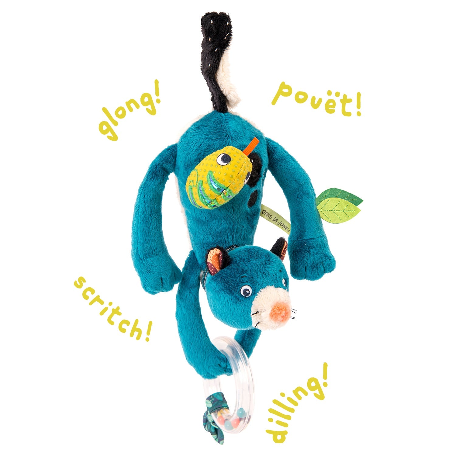 Moulin Roty | Peluche Zimba Attività Sonaglio, Dans la Jungle