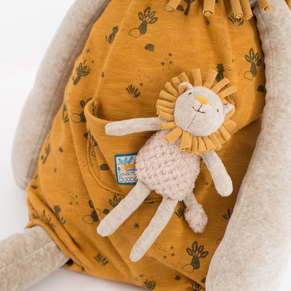 Moulin Roty | Peluche Gigante Leone Paprika 88 cm Sous mon Baobab