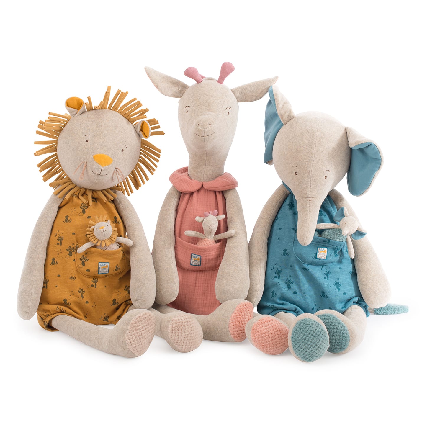 Moulin Roty | Peluche Gigante Leone Paprika 88 cm Sous mon Baobab