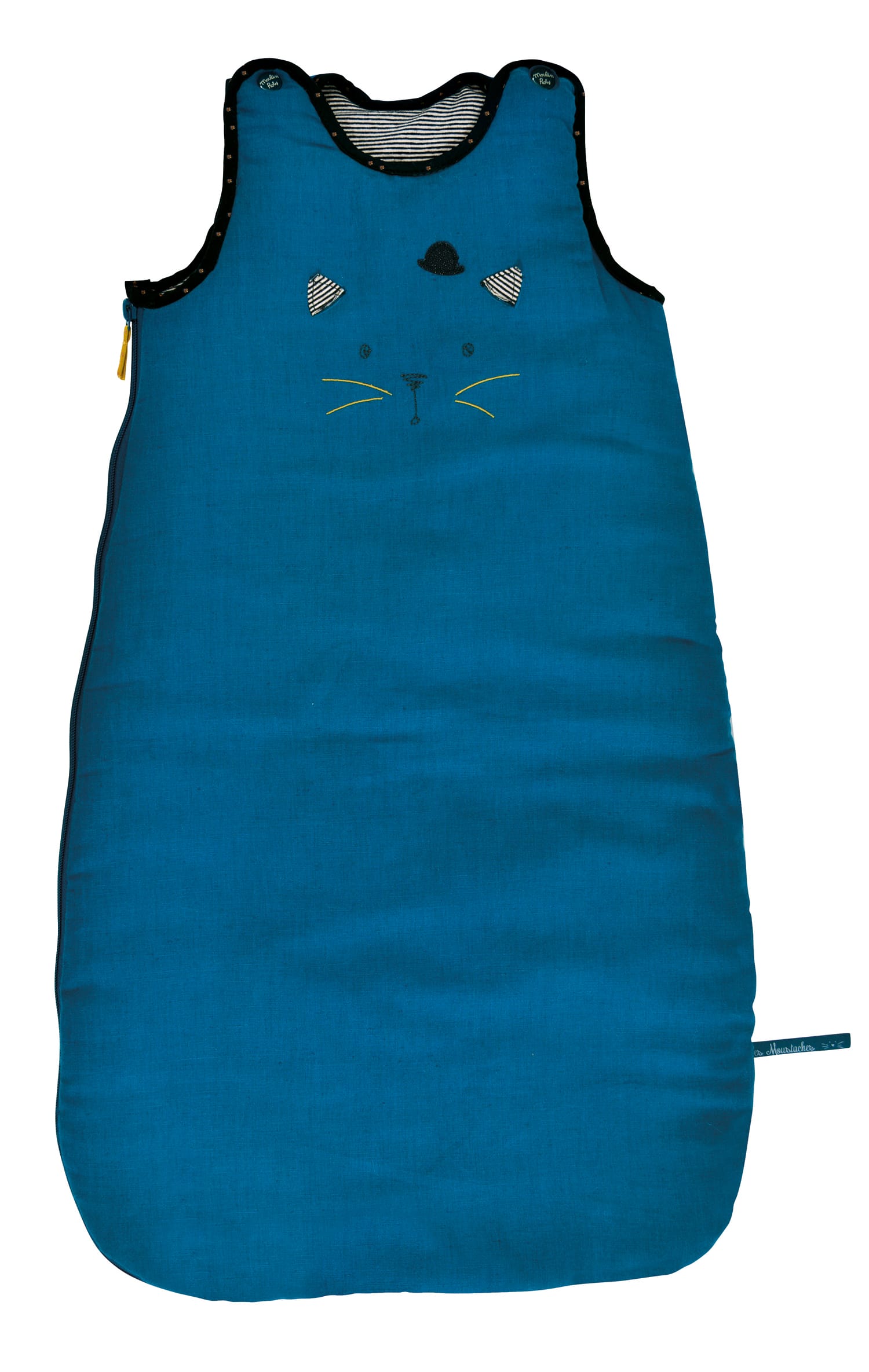 Sacco nanna Invernale 70cm Blu Gatto Les Moustaches | Moulin Roty 669092