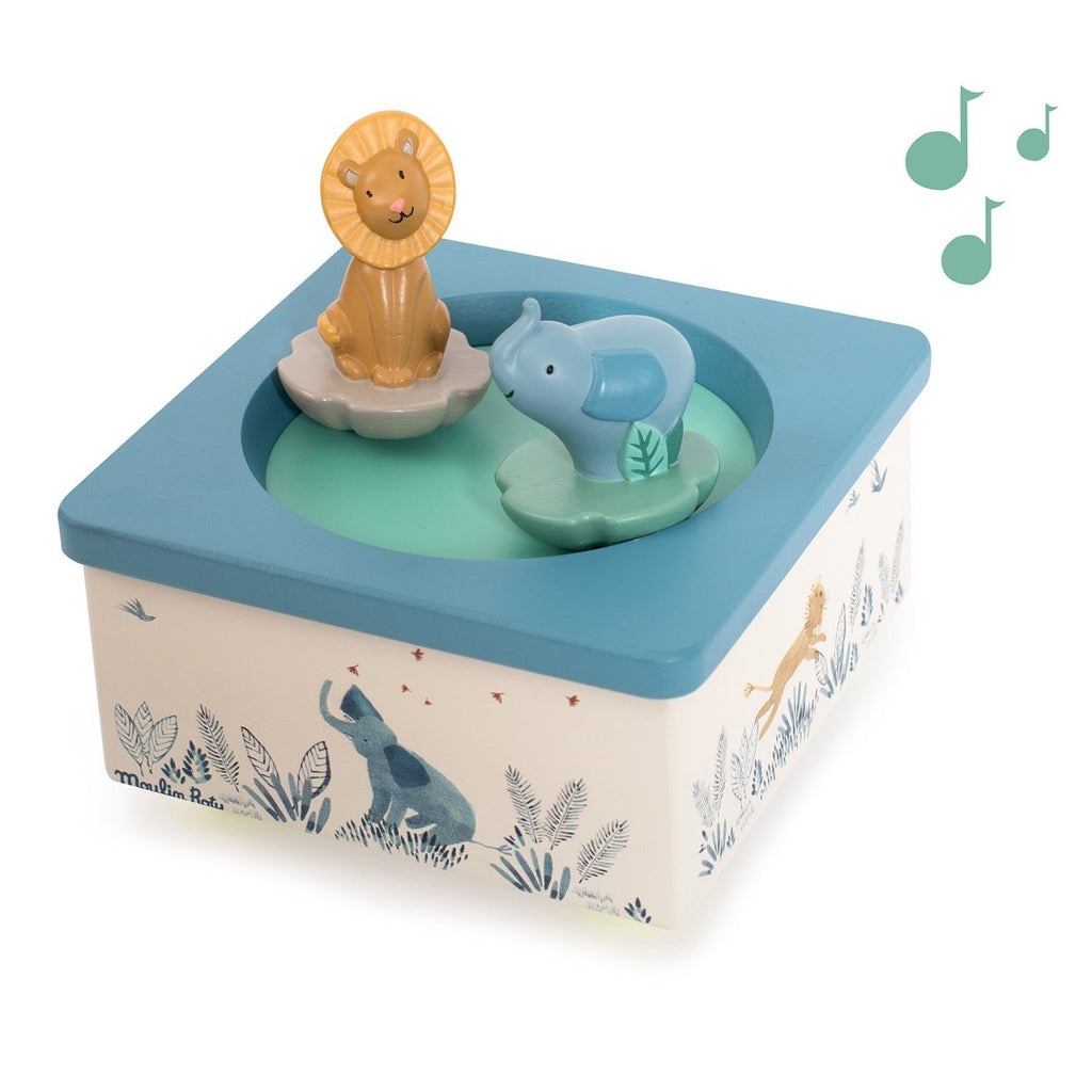 Moulin Roty | Carillon scatola musicale in legno, Sous Mon Baobab