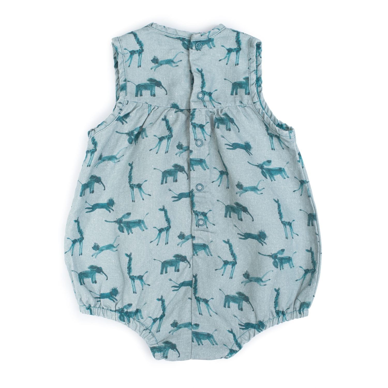 Moulin Roty | Pagliaccetto Neonato Unisex Blanche Lino Blu
