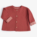 Moulin Roty | Cardigan Giacchetta Bonnie in Cotone Rosso Mattone Bimba