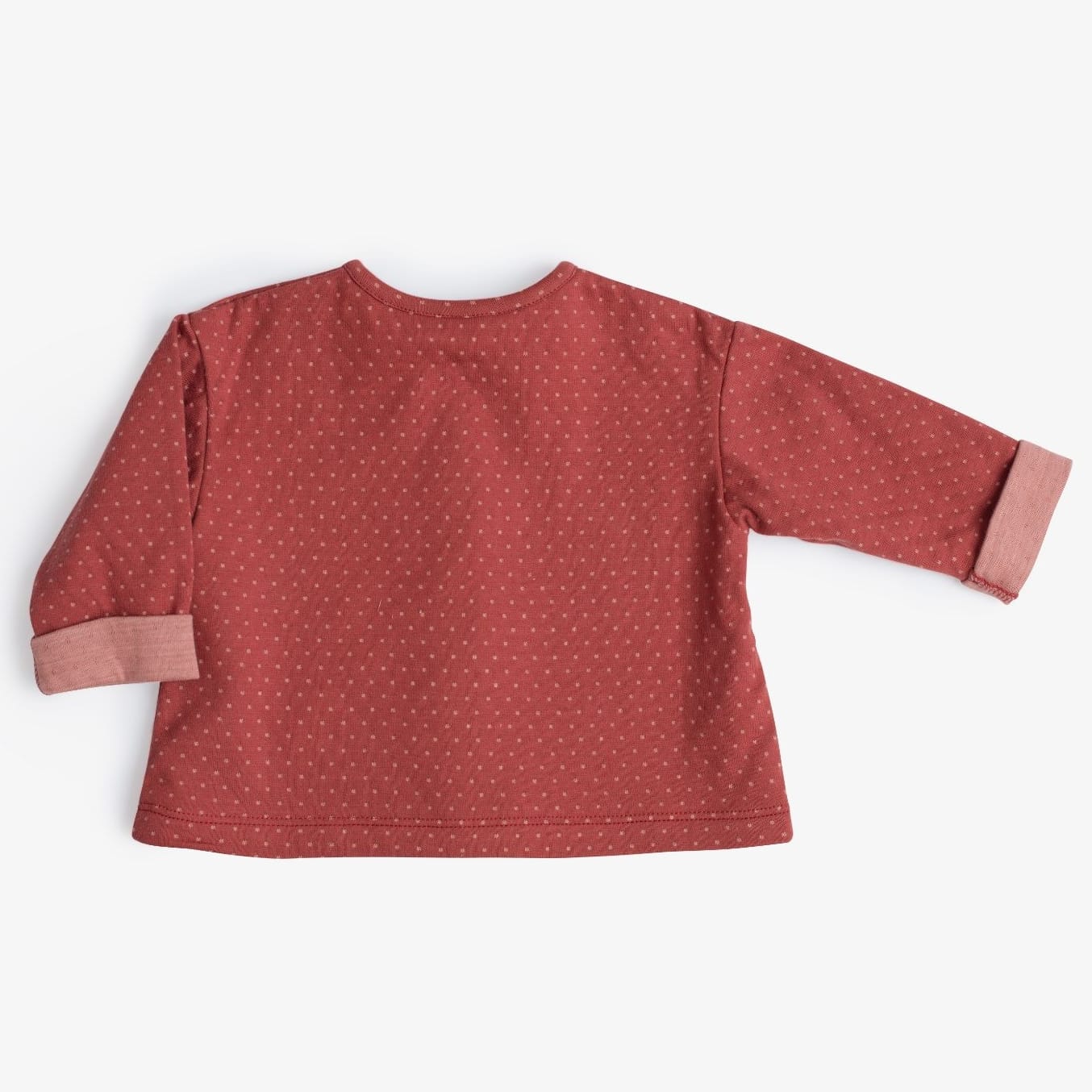Moulin Roty | Cardigan Giacchetta Bonnie in Cotone Rosso Mattone Bimba