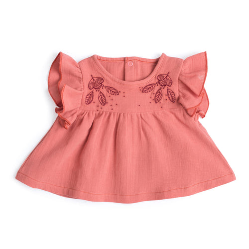 Moulin Roty | Camicetta Blouse Betty con Balze Rosa Antico Bimba