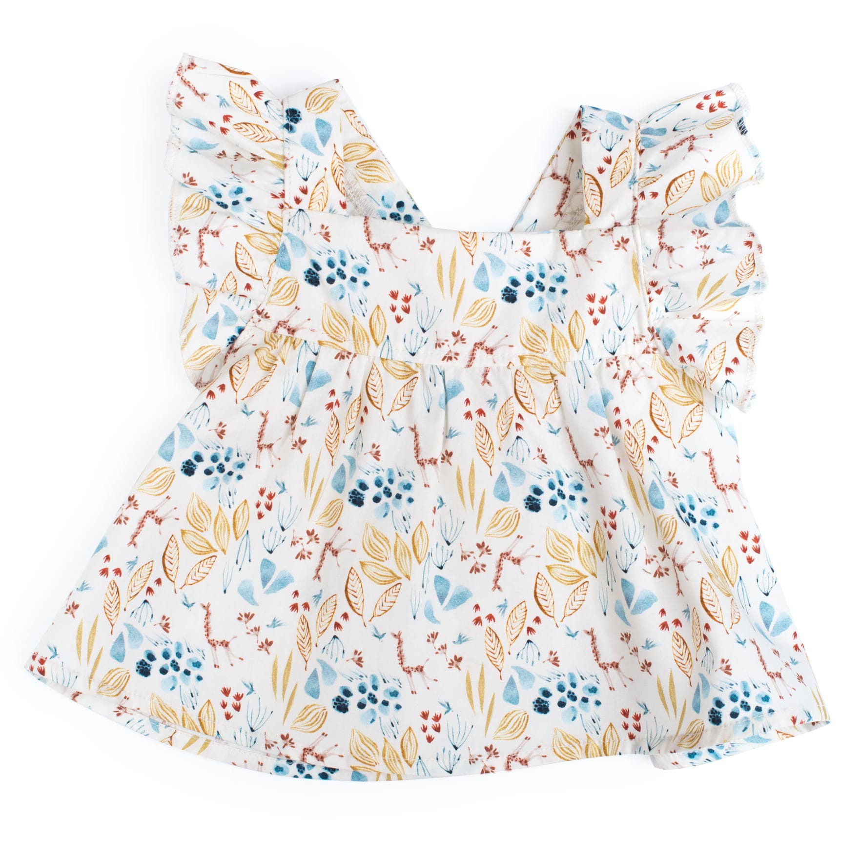 Moulin Roty | Camicetta Blouse Beth con Balze Beige Stampato Bimba