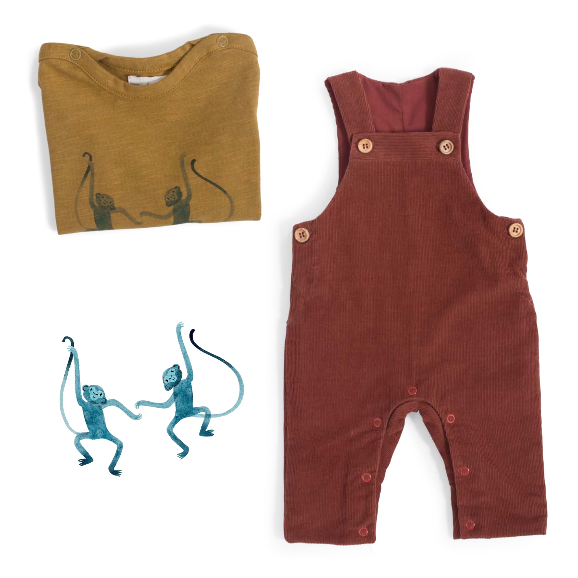 Moulin Roty | Celestin Maglietta in Cotone Bronzo Sous mon Baobab