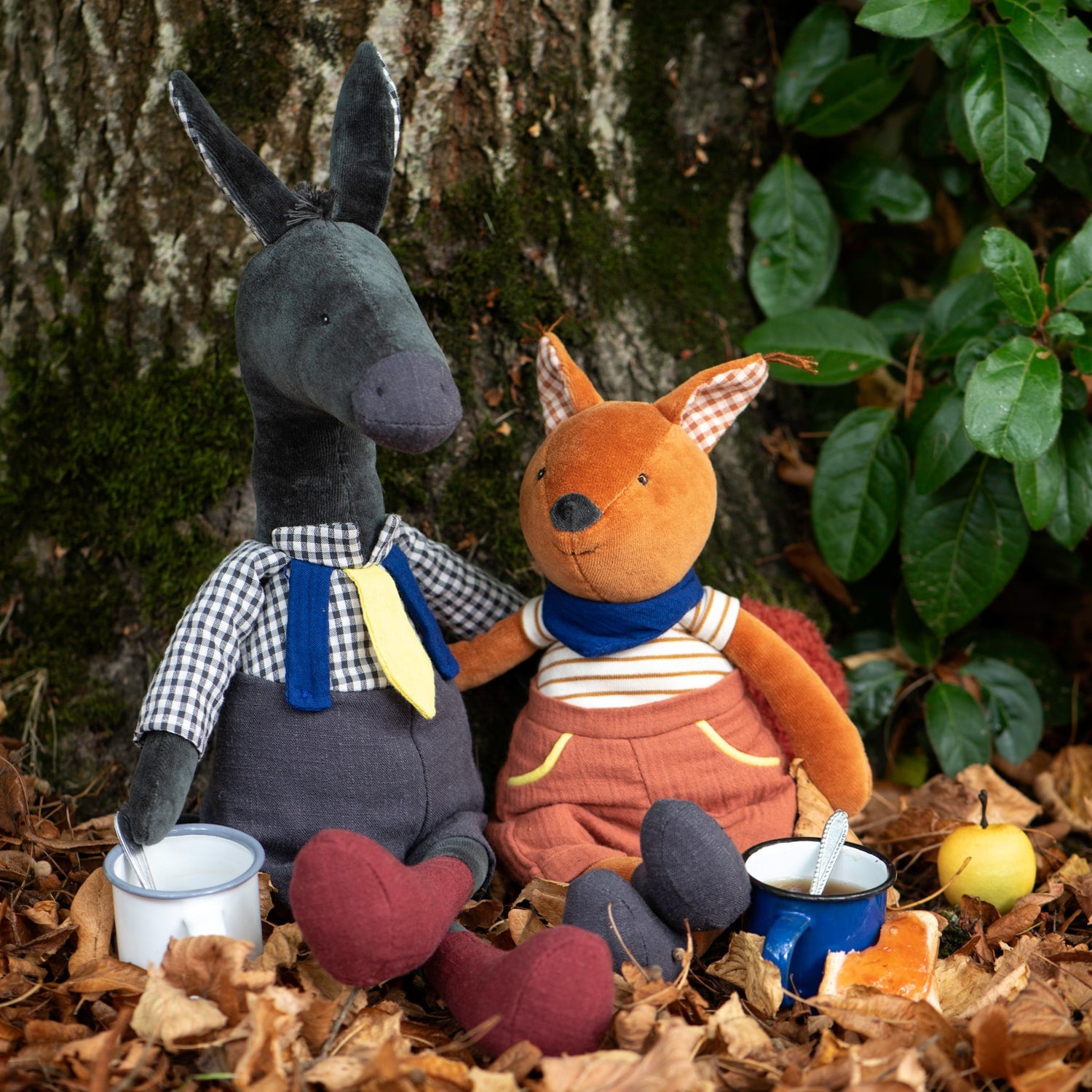 Moulin Roty | Pupazzo Harry Scoiattolo, 39cm, Pomme des Bois