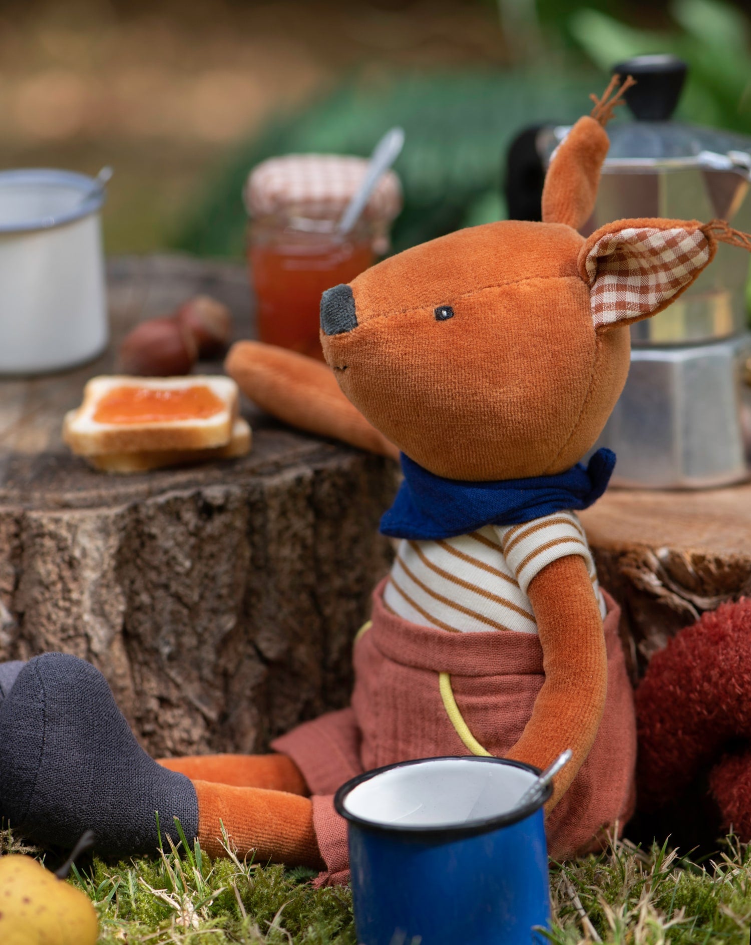 Moulin Roty | Pupazzo Harry Scoiattolo, 39cm, Pomme des Bois