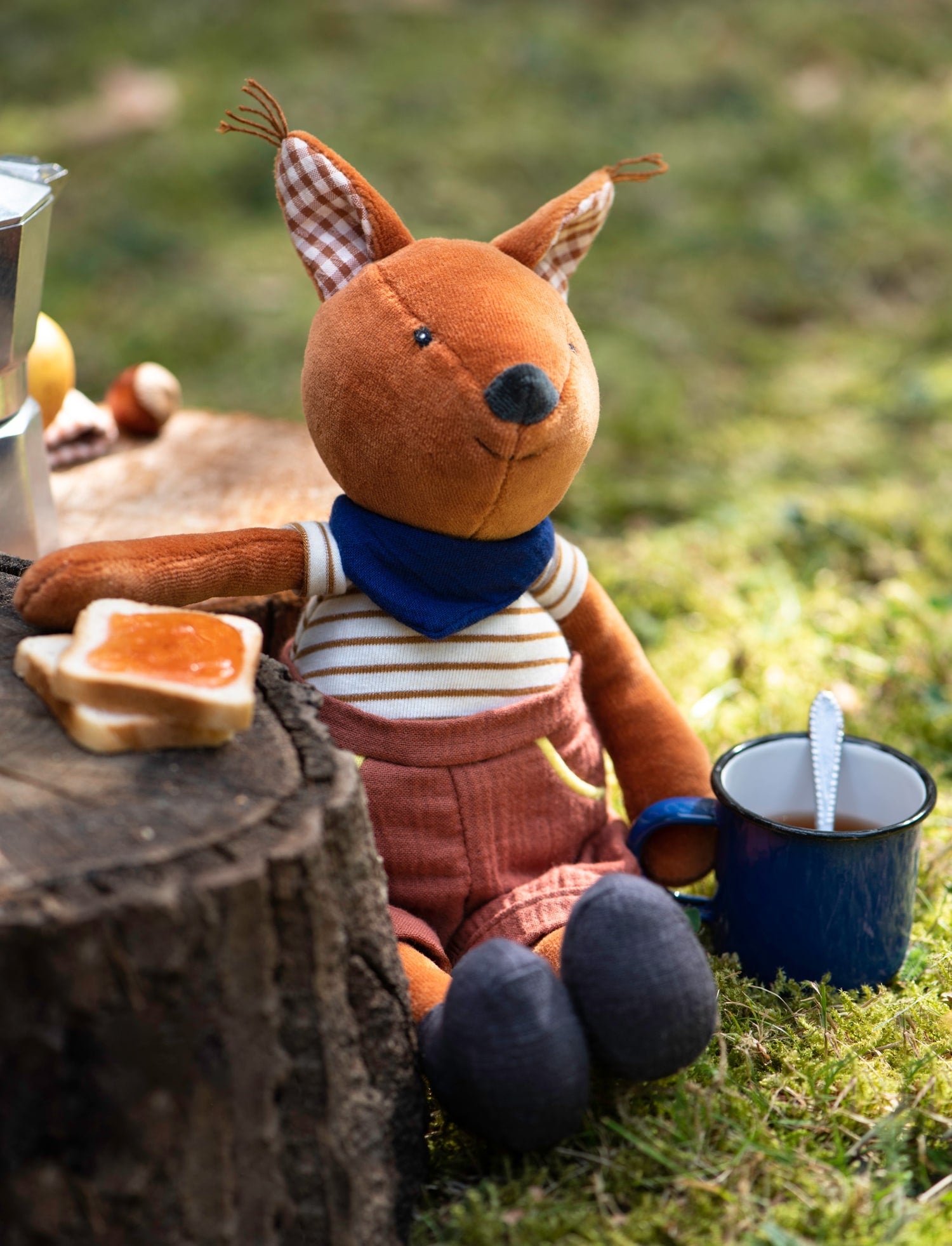 Moulin Roty | Pupazzo Harry Scoiattolo, 39cm, Pomme des Bois