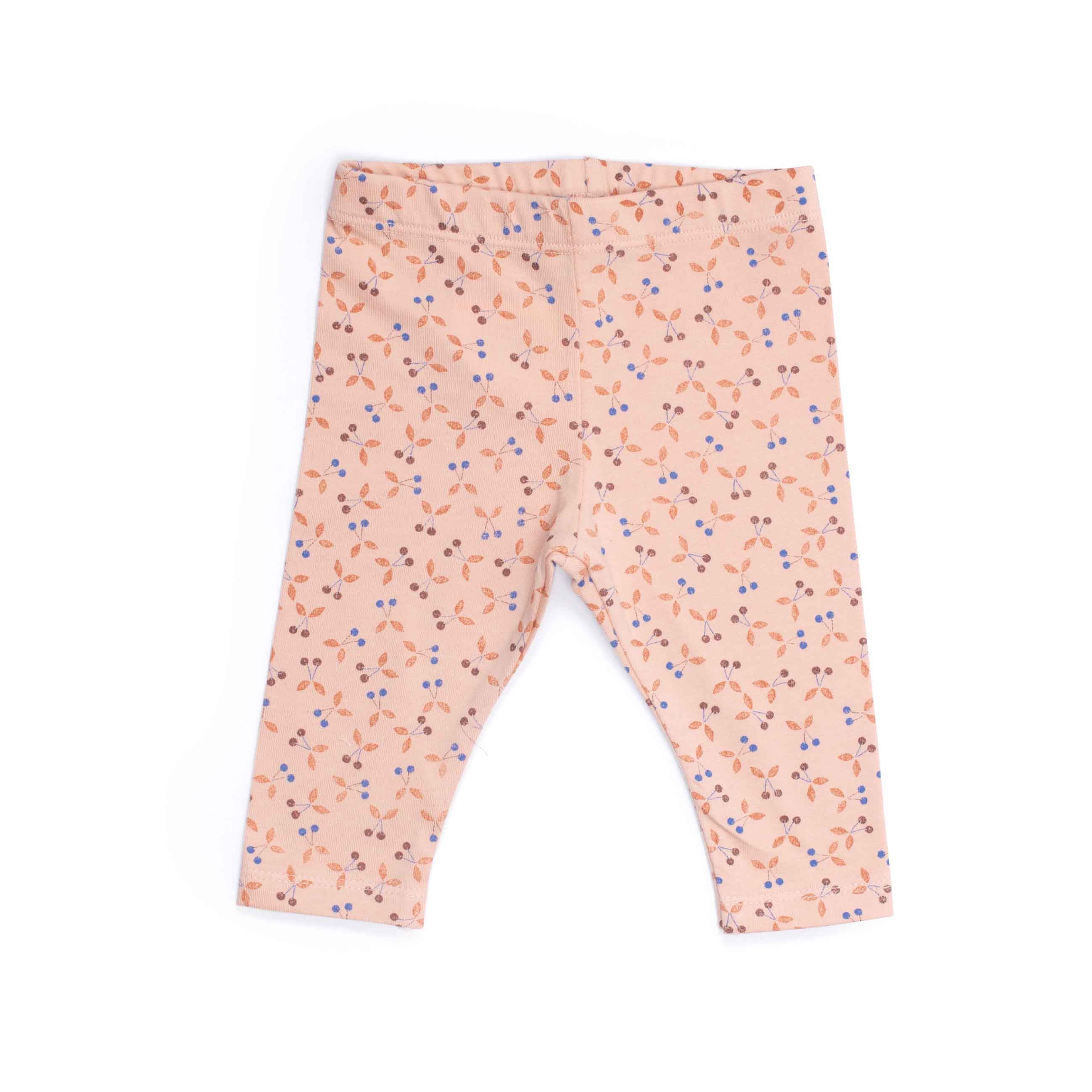Moulin Roty | Leggings Cotone Rosa Ciliegie, Fannette Pomme des Bois