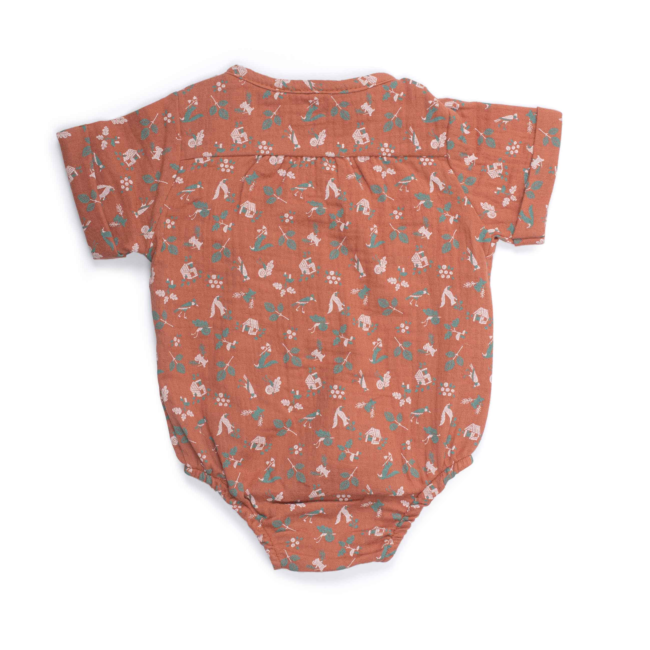 Moulin Roty | Pagliaccetto Mussola di Cotone Bio Nocciola, Faustine Pomme des Bois