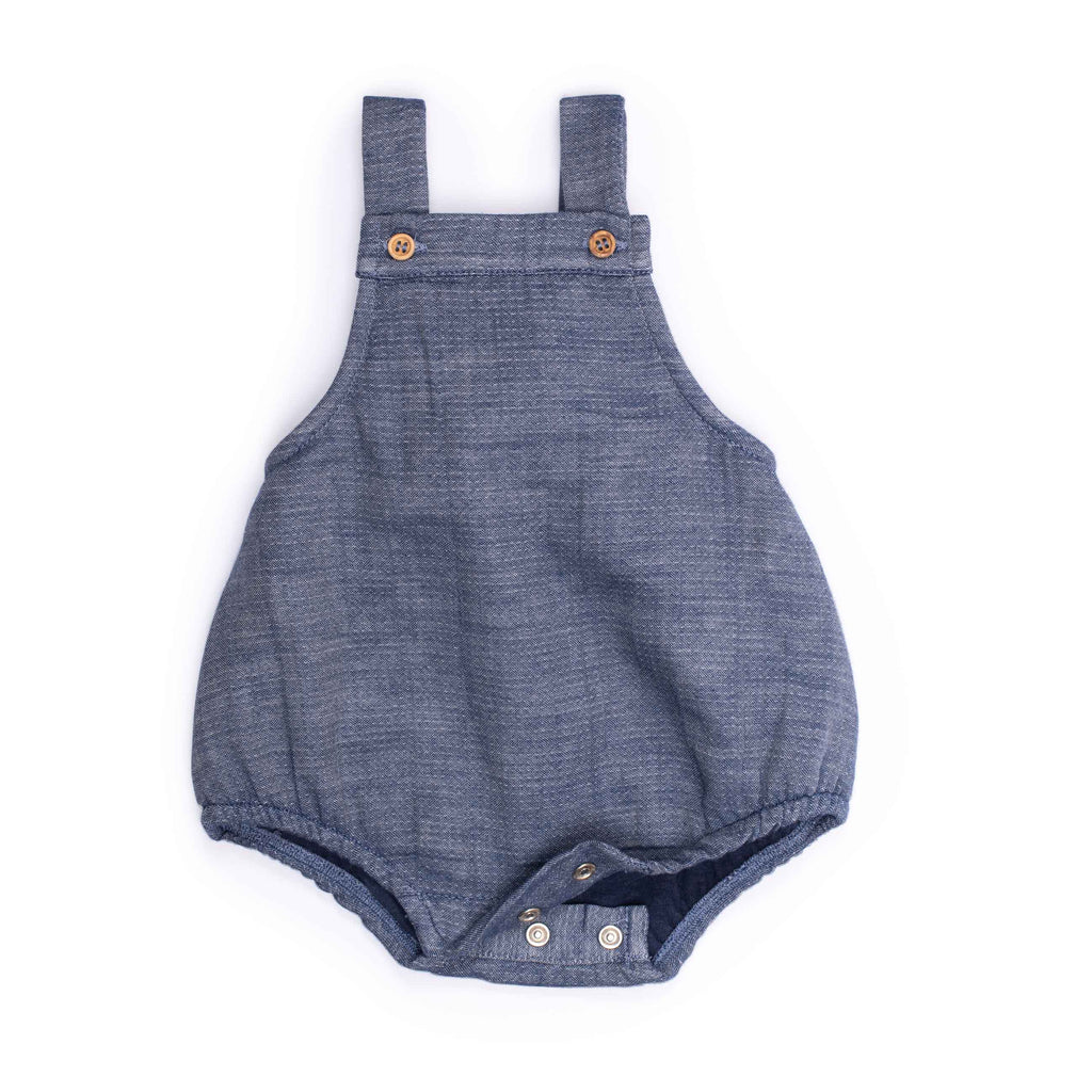 Moulin Roty | Pagliaccetto in Chambray Denim, Féreol Pomme des Bois