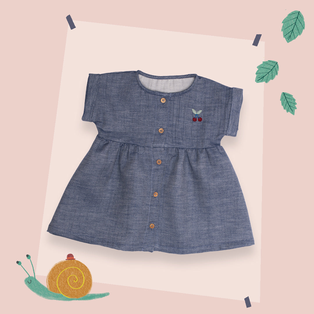 Chambray Denim dress, Fiona Pomme des bois