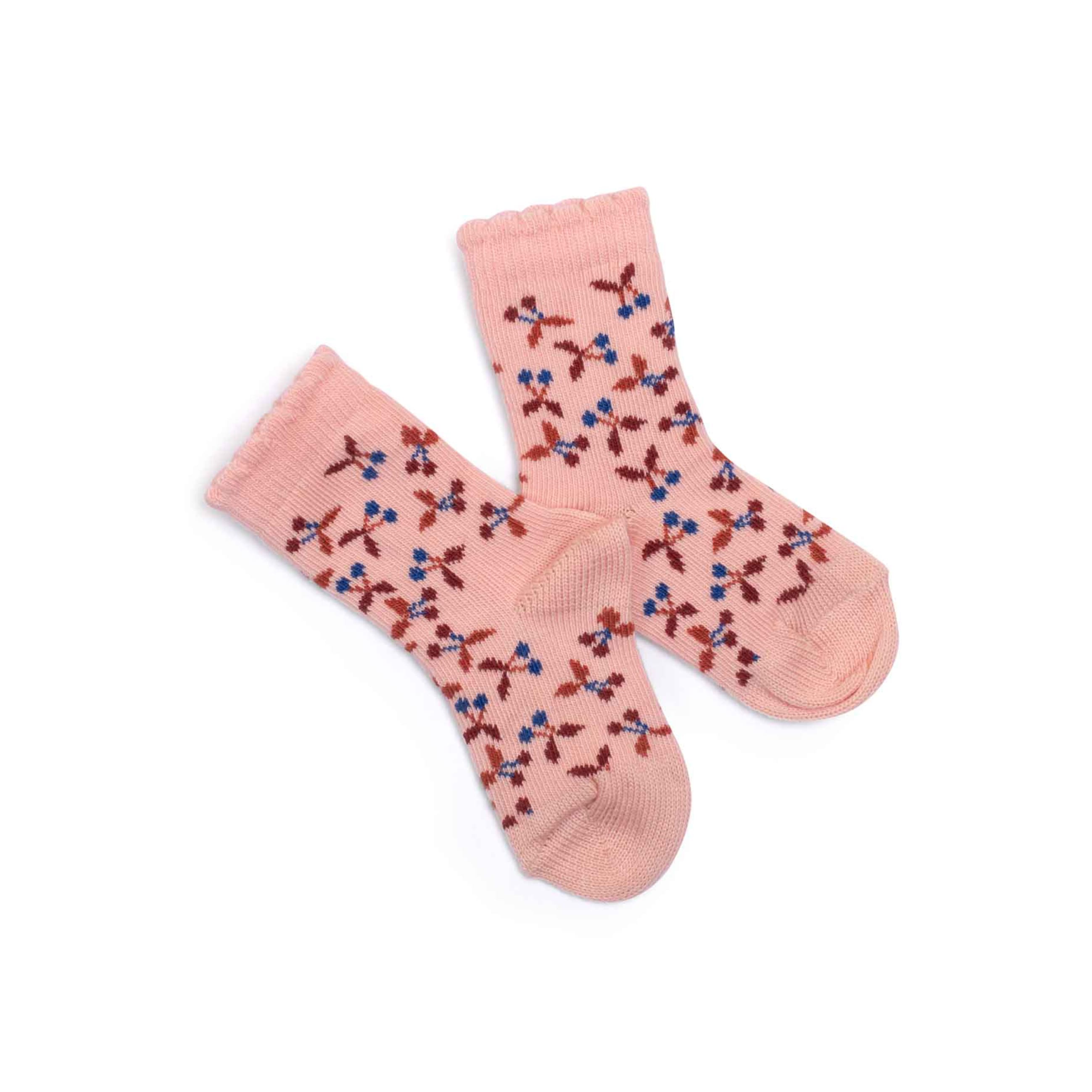 Moulin Roty | Calzini Rosa Ciliegie Fushia 0m-36m Pomme des bois