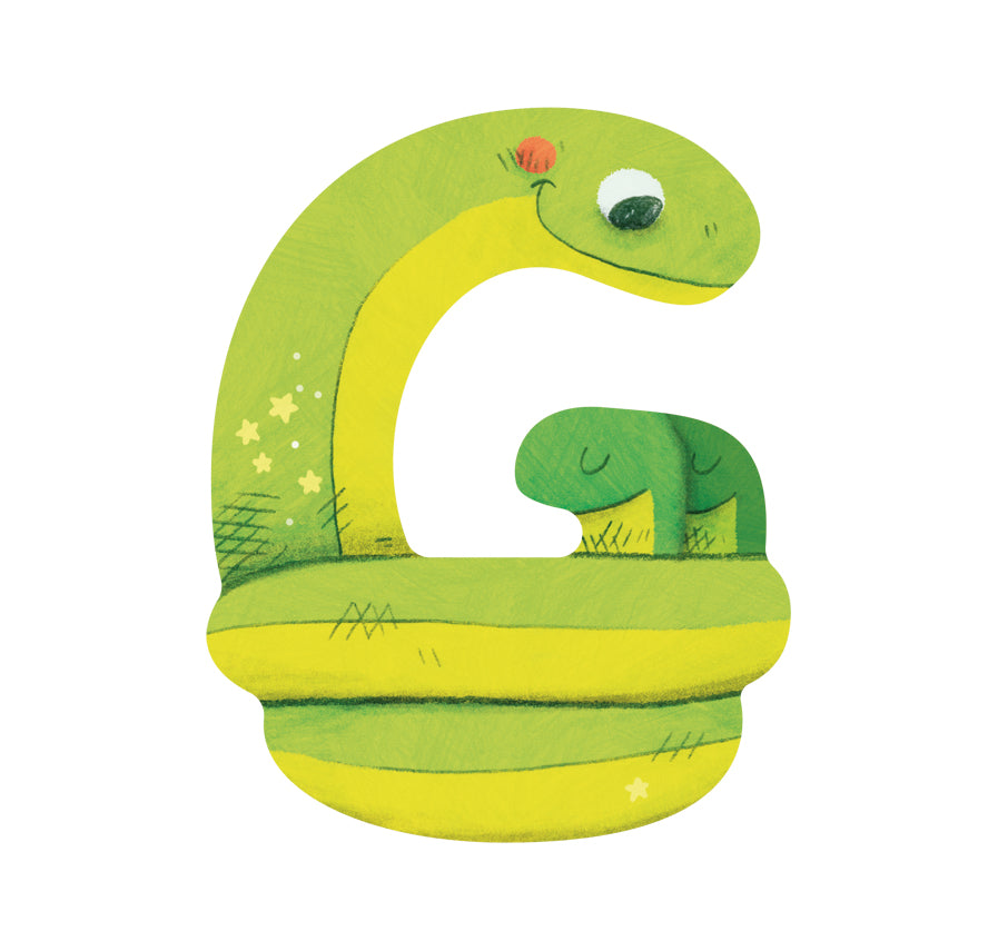 Moulin Roty | Lettere Colorate in Legno per Cameretta Bambini Animali G