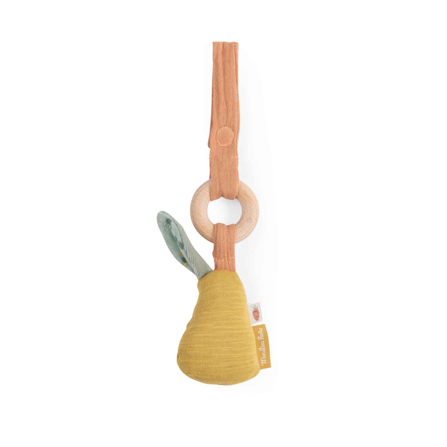 Moulin Roty | Sonaglio attività anello legno Pera Trois petits lapins