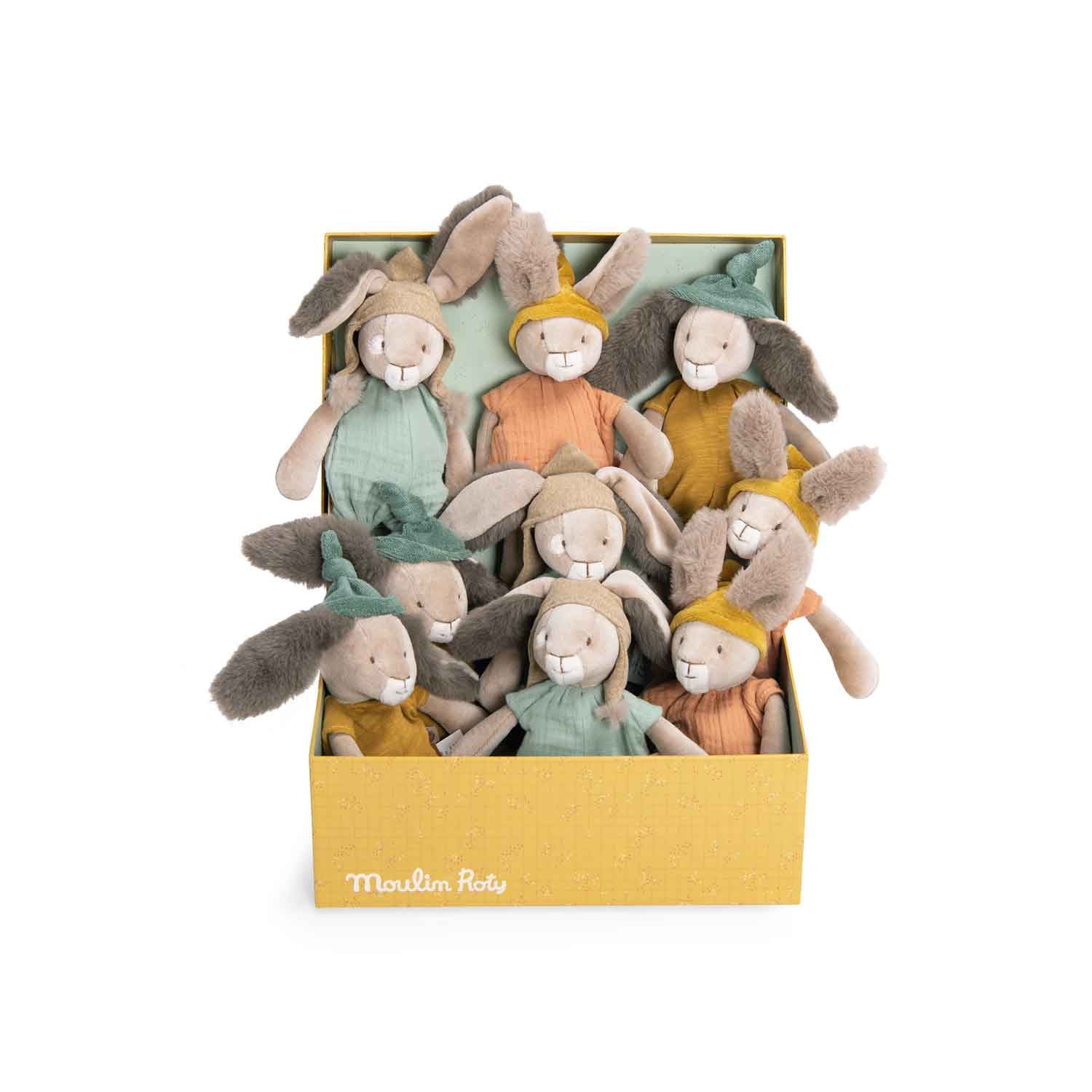 Moulin Roty | Peluche piccolo coniglietto argila, Trois petits lapins