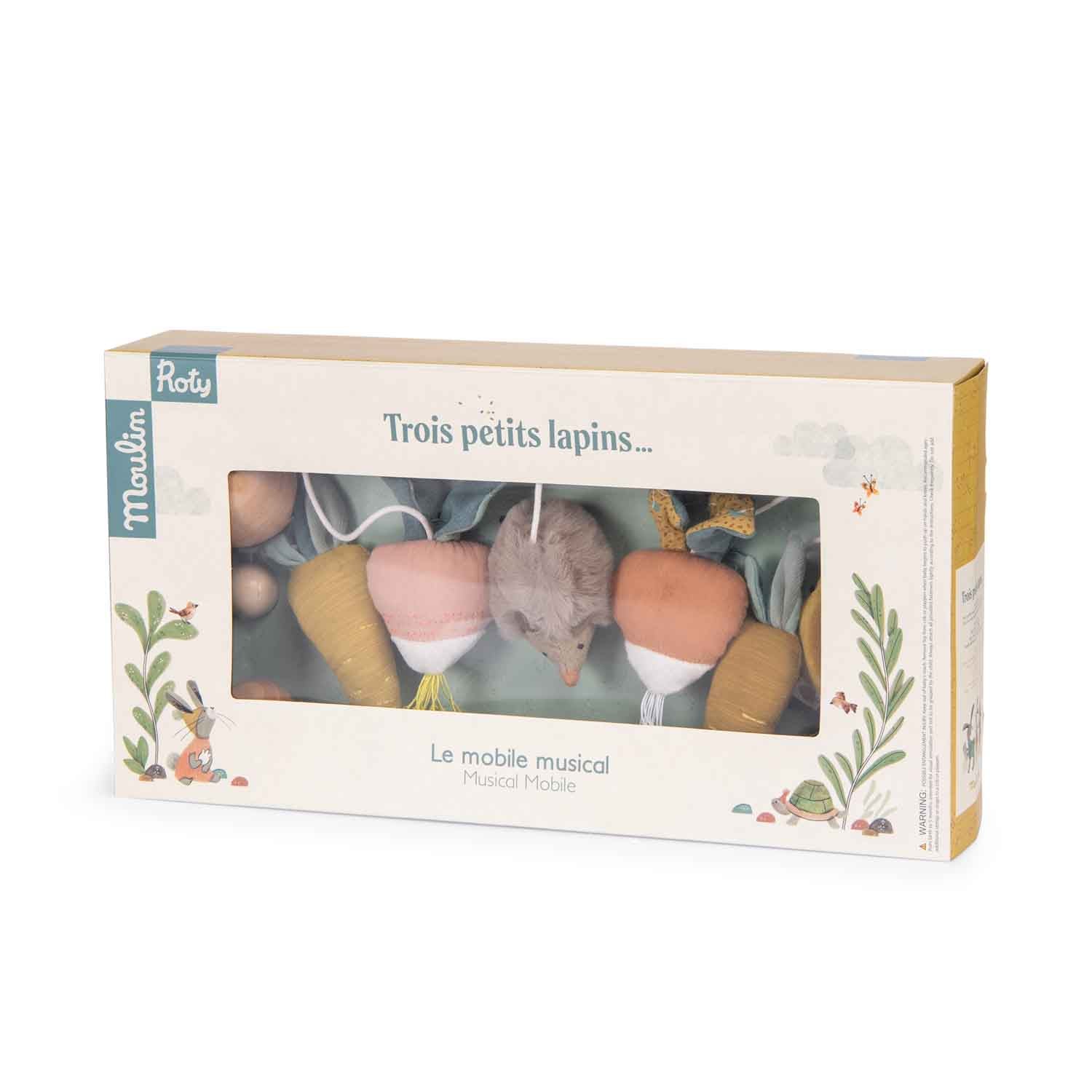Moulin Roty | Giostrina musicale per lettino/culla Trois petits lapins