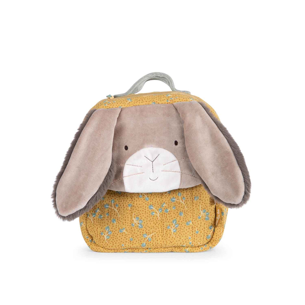 Moulin Roty | Zaino morbido Coniglio ocra, Trois petits lapins