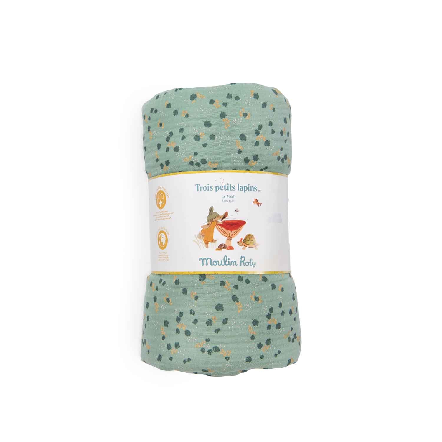 Moulin Roty | Trapunta invernale Salvia 90x69cm, Trois petits lapins