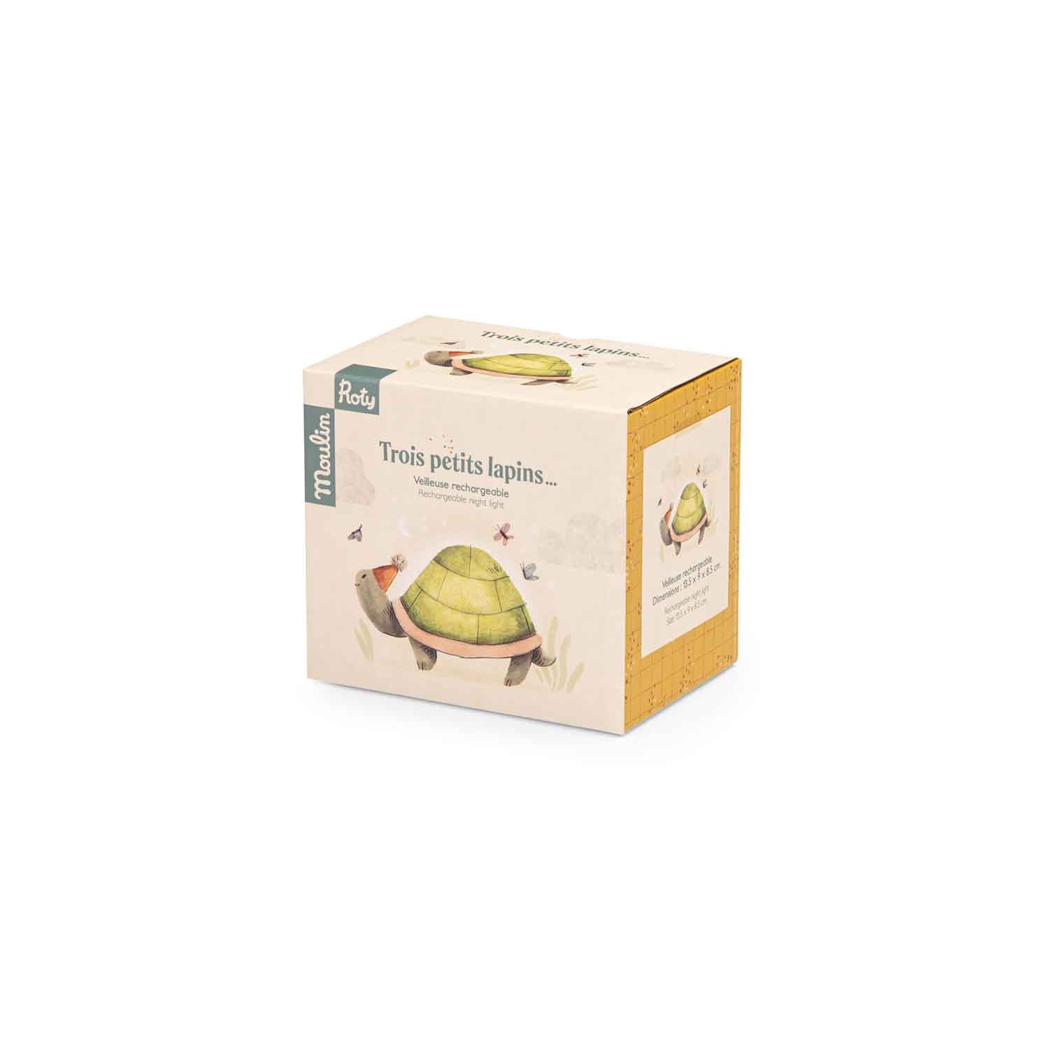 Moulin Roty | Luce Notturna Ricaricabile Tartaruga Trois Petits Lapins