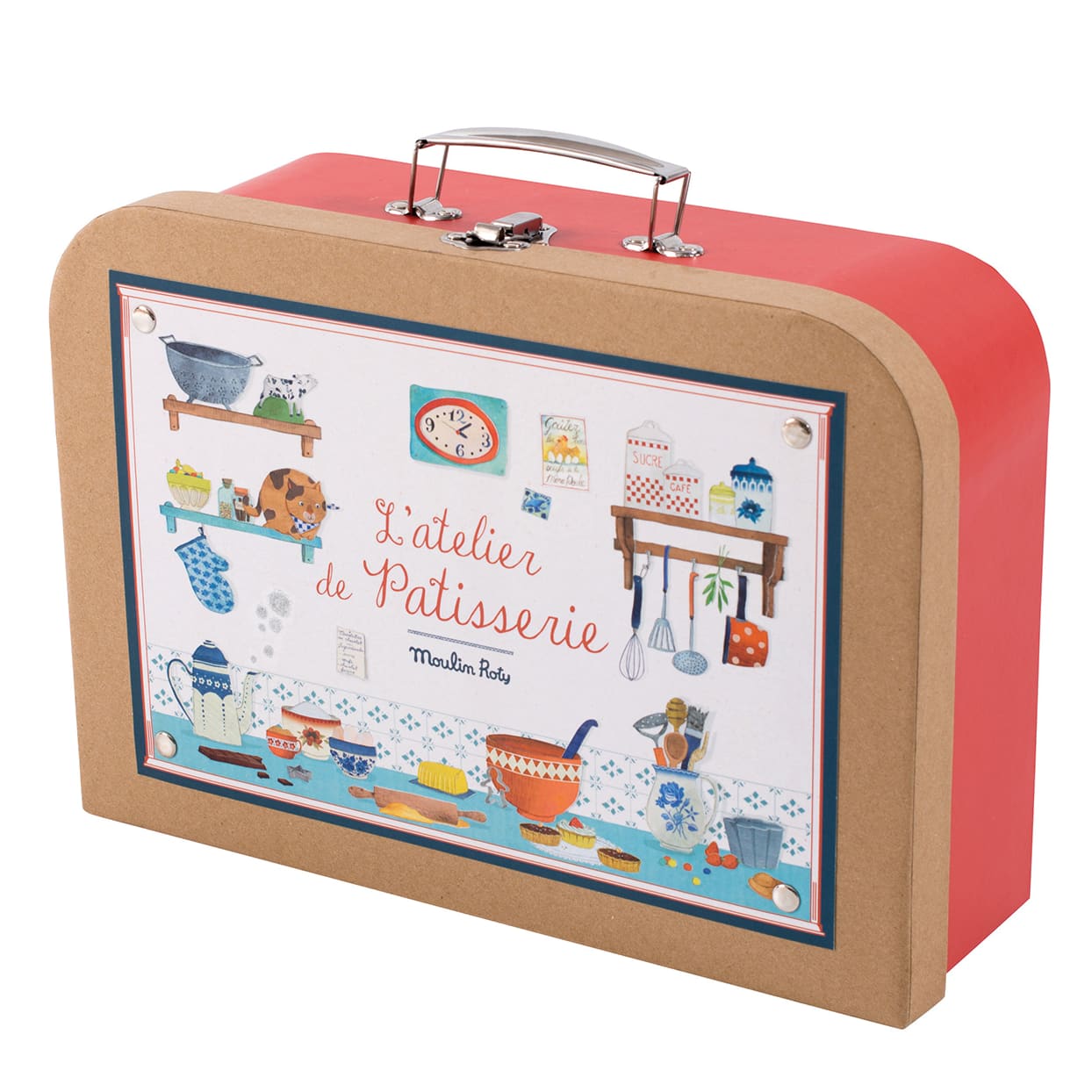 Moulin Roty Valigetta del Pasticciere, 11 accessori, Les Jouets d'Hier