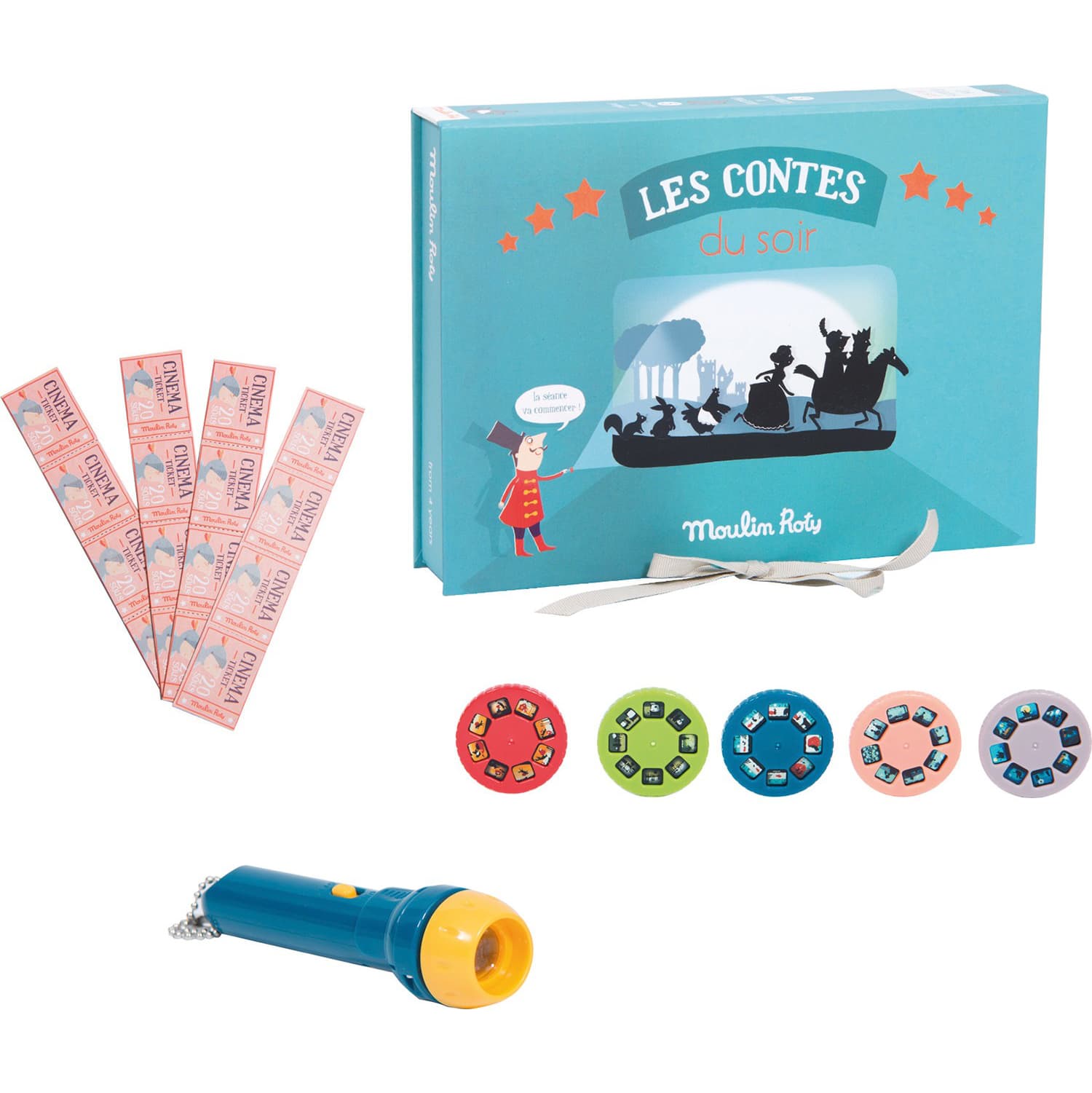 Cofanetto cinema con lampada proietta storie, Racconti con ombre