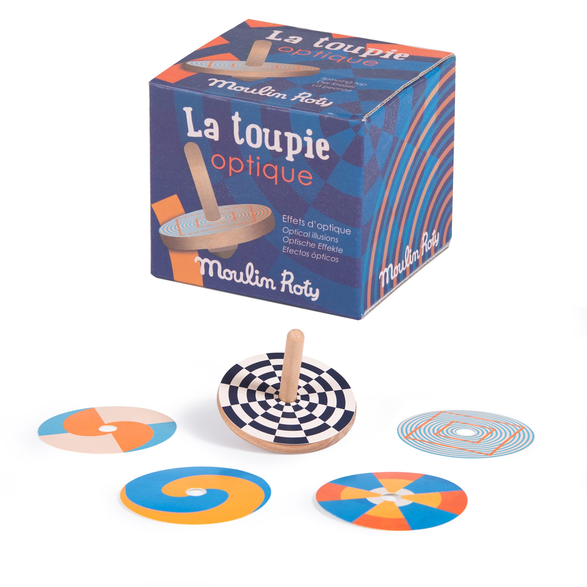 Trottola in Legno con Illusioni Ottiche | Moulin Roty 711249