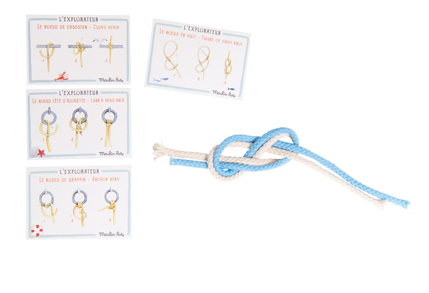 Imparare Nodi del Marinaio e dell'Esploratore per Bambini | Moulin Roty 712369